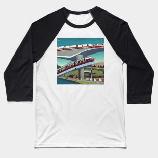 Monorail 1971 (Retro Vintage look) Baseball T-Shirt